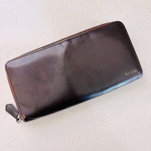 Paul Smith Authentic Leather long wallet‎ artist stripe wine red Men’s